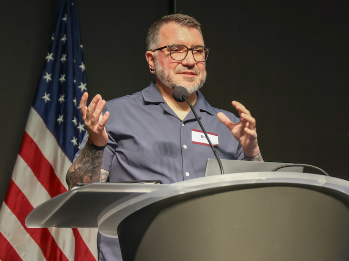 Bret presenting
